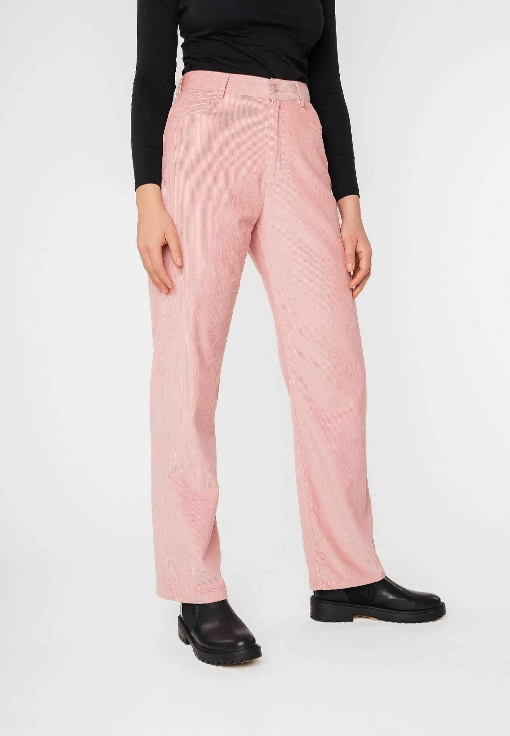 Online Cord Hose Mit Hohem Bund Und Weitem Bein Oorja Damen Hosen