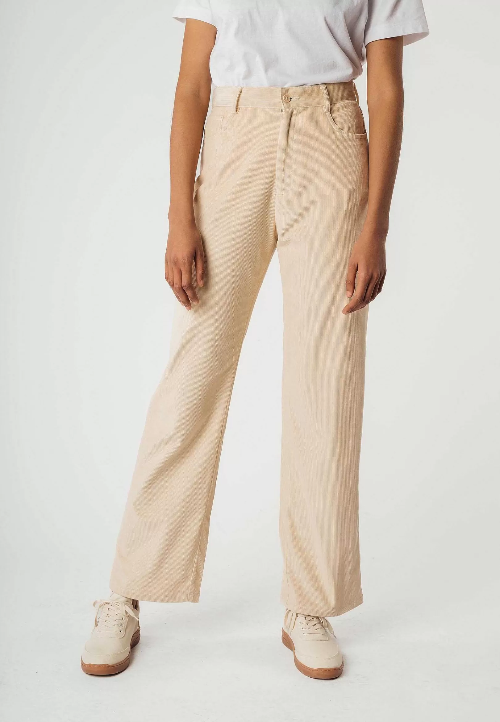 Online Cord Hose Mit Hohem Bund Und Weitem Bein Oorja Damen Hosen