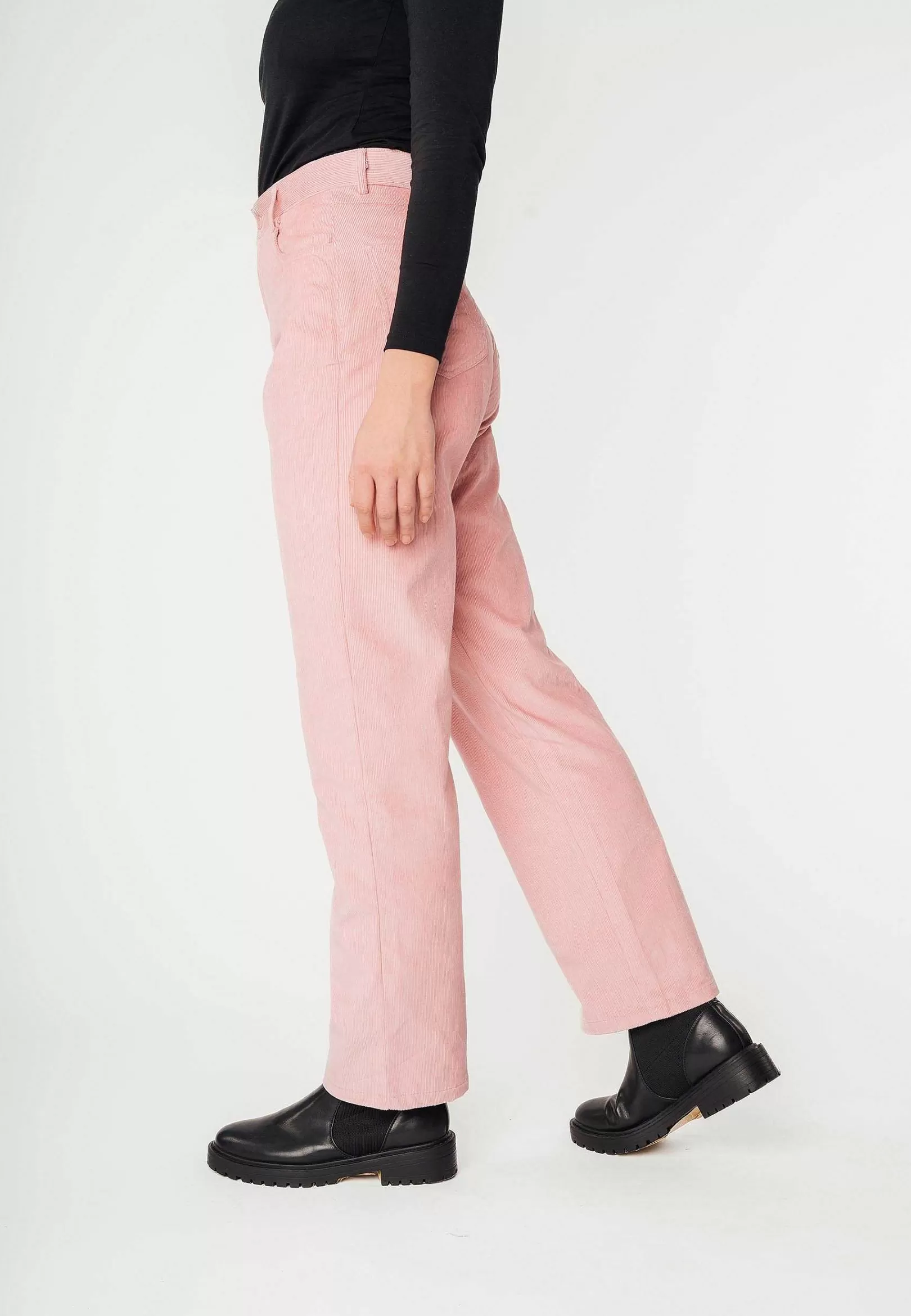 Online Cord Hose Mit Hohem Bund Und Weitem Bein Oorja Damen Hosen