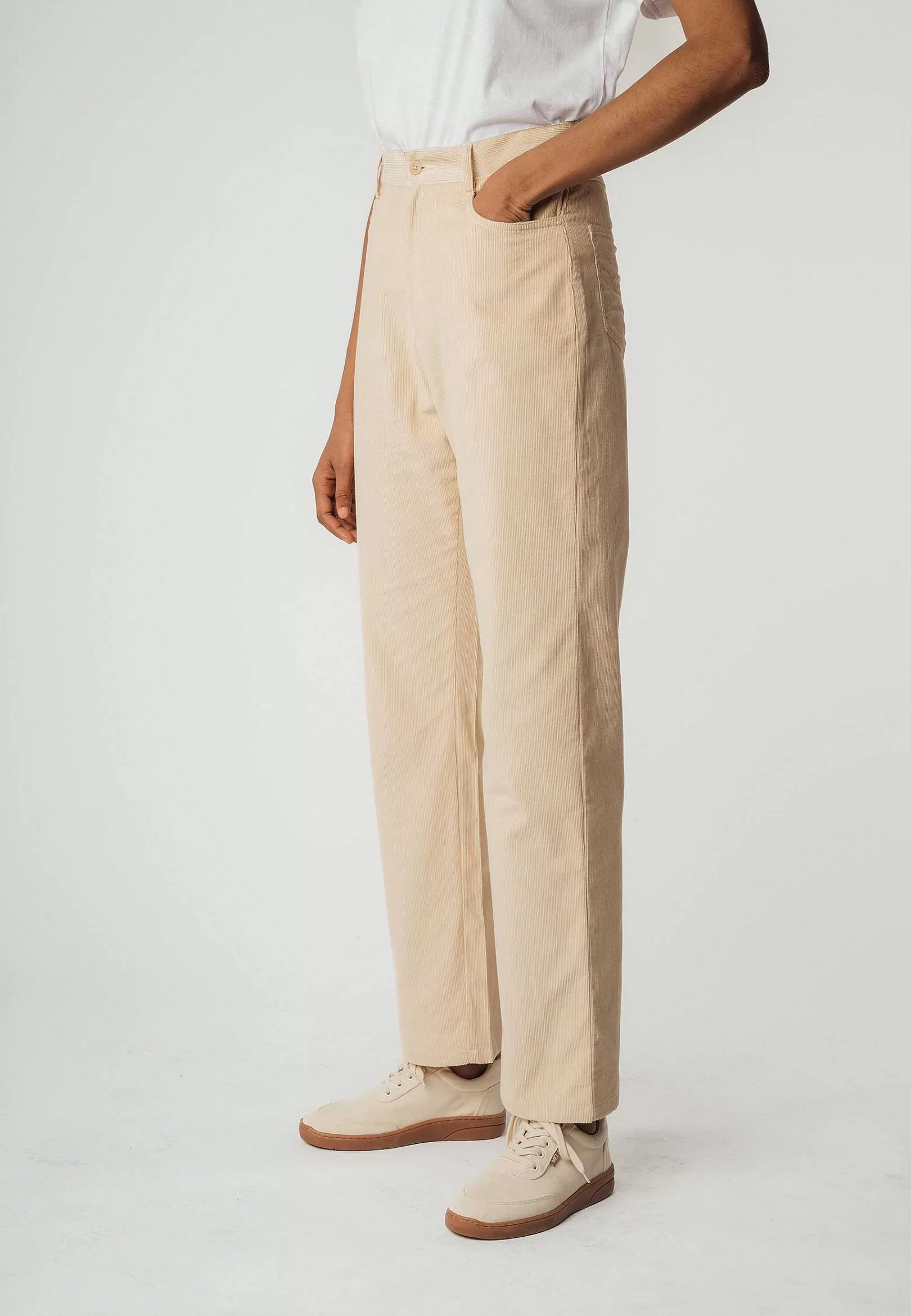 Online Cord Hose Mit Hohem Bund Und Weitem Bein Oorja Damen Hosen