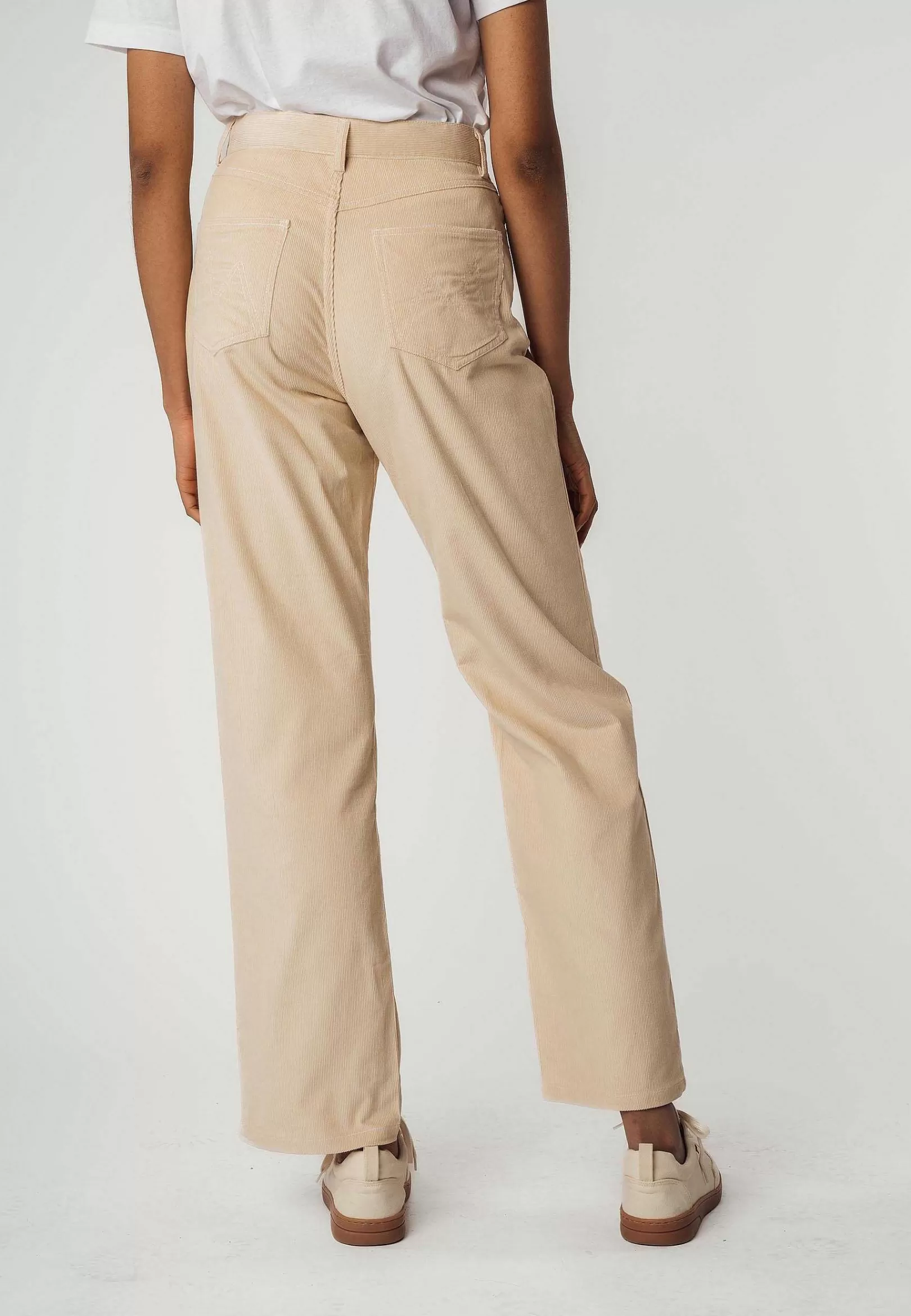Online Cord Hose Mit Hohem Bund Und Weitem Bein Oorja Damen Hosen