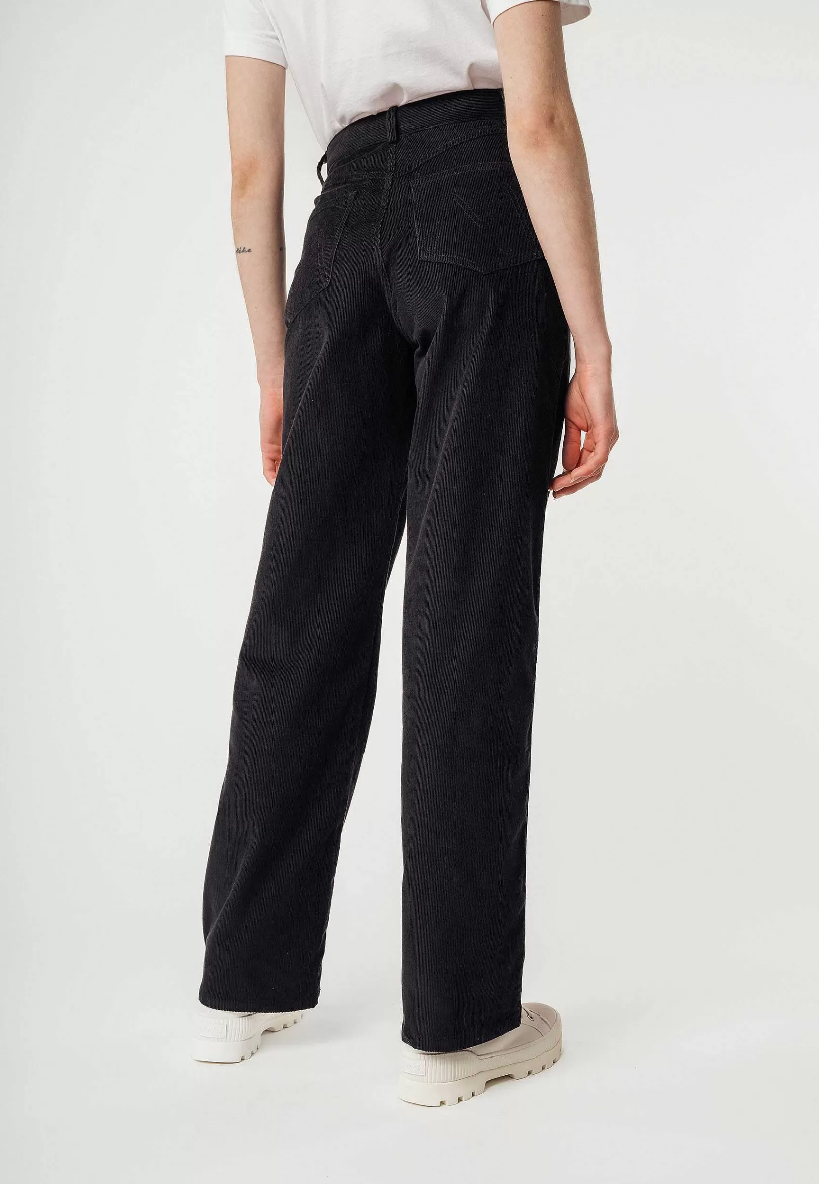 Cheap Cord Hose Mit Hohem Bund Und Weitem Bein Oorja Damen Hosen
