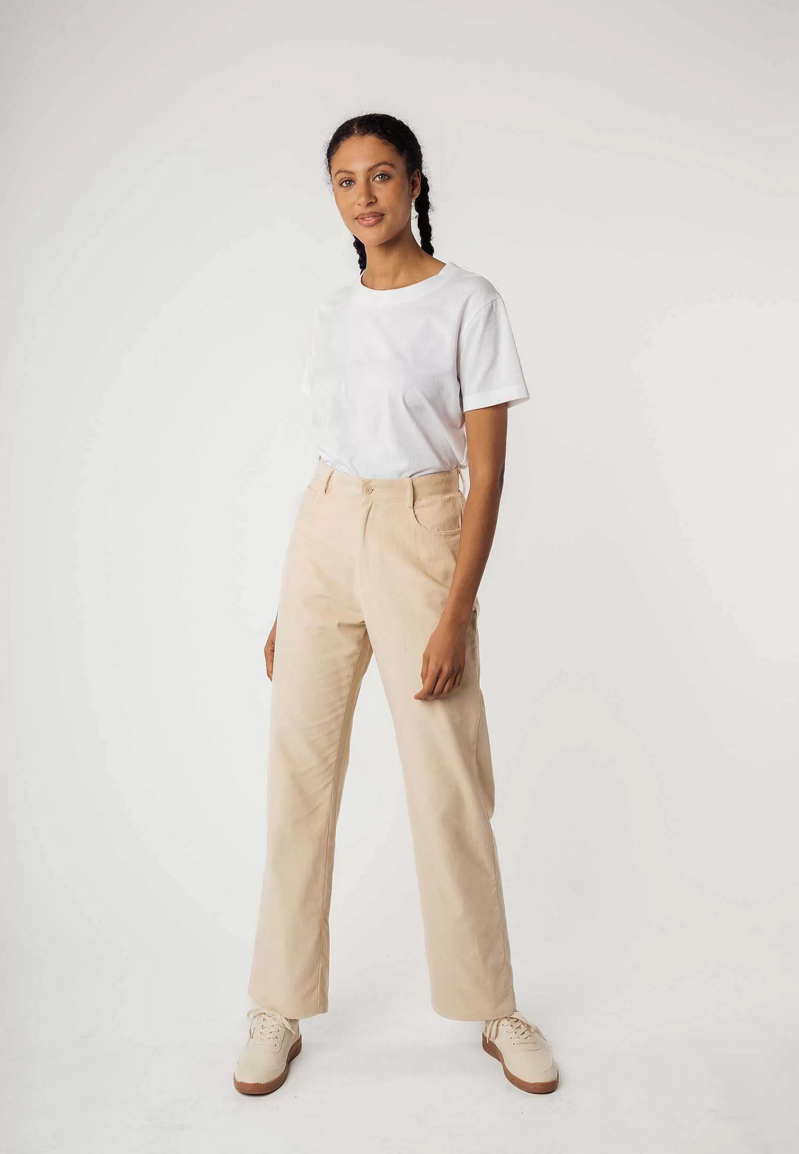 Online Cord Hose Mit Hohem Bund Und Weitem Bein Oorja Damen Hosen