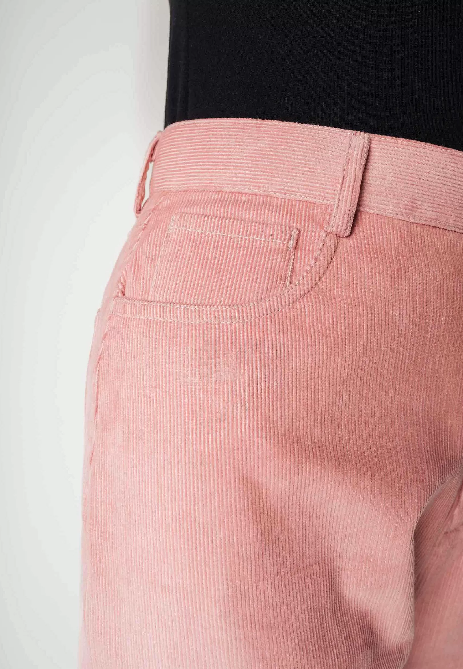 Online Cord Hose Mit Hohem Bund Und Weitem Bein Oorja Damen Hosen