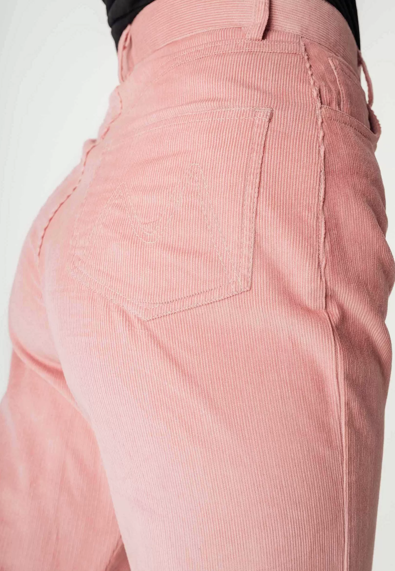 Online Cord Hose Mit Hohem Bund Und Weitem Bein Oorja Damen Hosen